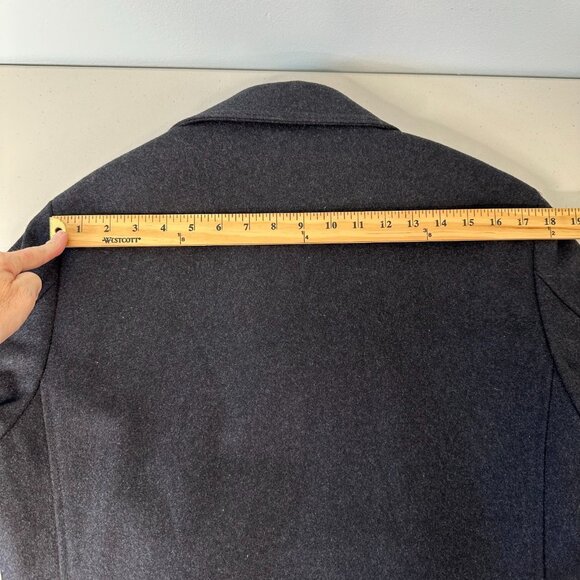 Ralph Lauren Luke Peacoat Size 36 Reg Gray Wool Blend Lined Classic - Picture 11 of 13